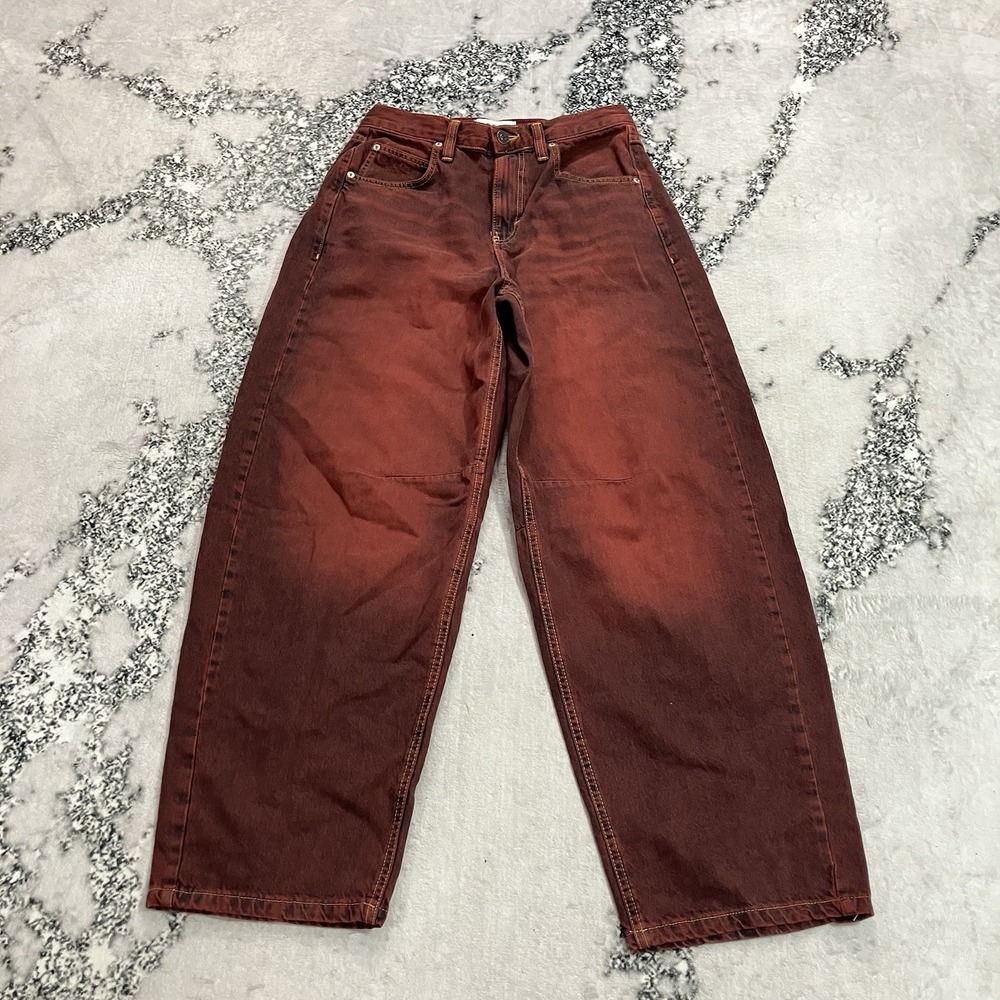 BDG Urban Outfitters Womens 29W Rust Brown High Rise Wide Leg Carpenter Jeans